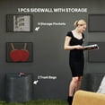 thumbnail image 5 of Homiyad 10' x 10' Pop Up Canopy Tent w/ Sidewall, Height Adjustable Instant Sun Shelter w/ Storage Pockets, Dark Gray, 5 of 8