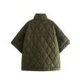 thumbnail image 5 of Nlzgmsj TRAF-Chaqueta de gran tamaño con cremallera para mujer, Abrigo acolchado liso, Poncho, ropa de otoño, 5 of 5