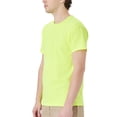 thumbnail image 3 of Hanes High Visibility T-Shirt, Safety Green, Sizes S-5XL | Short Sleeve Crewneck Work Shirt, 60/40 Cotton/Polyester, 3 of 5