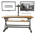 thumbnail image 4 of Pemberly Row 40" Large Height Adj Standing Desk Converter - Teak Wood Grain, 4 of 5