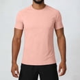 thumbnail image 2 of Men's Short Sleeve Crew Neck T-Shirt with Side Slit Hem – Solid Lightweight Tee Tops for Summer Gym and Casual Wear Men White T Shirt, 2 of 6