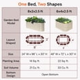 thumbnail image 6 of Annoell 2-Pack 30" Extra Tall Galvanized Raised Garden Bed, 8x2x2.5 ft Metal Planter for Outdoor Plants Large Flower Bed Deep Root for Vegetable - Brooklyn Grey, 6 of 9