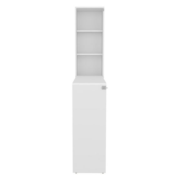 Depot E-Shop Rupert Folding Table, 3 Shelves, White