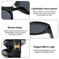 thumbnail image 3 of Gafas de sol retro con montura ovalada, gafas de sol de moda que combinan con todo, hechas de PC, 3 of 5