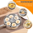 thumbnail image 4 of Fkszll 2026 New Egg Poacher Pan Nonstick Poached Egg Maker 304 Stainless Steel 2 in 1 Egg Poaching Pan with Lid with 6 Cup Egg Poachers Cookware, 4 of 11