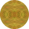 thumbnail image 1 of Ahgly Tapis Rond Lavable en Machine Intérieur Transitionnel Jaune Profond, 6 Pieds Rond, 1 of 7