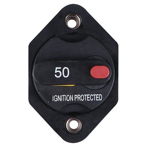 FUTUREORYY Overcurrent Protector Circuit Breaker Black Alloy for Vehicles 1Set