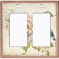 thumbnail image 6 of Metal Light Switch Plate Cover Antique Floral Hummingbird Home Sketch FLW097, 6 of 13