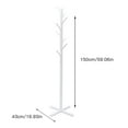 Clothing Rack, Modern White/Coffee Wooden Coat Rack Free Standing Tree