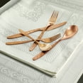 thumbnail image 7 of Megachef MCFW-LA VAGUE-MATTEROSEGOLD 20 Piece La Vague Flatware Utensil Set with Stainless Steel Silverware Metal Service, Matte Rose Gold, 7 of 7