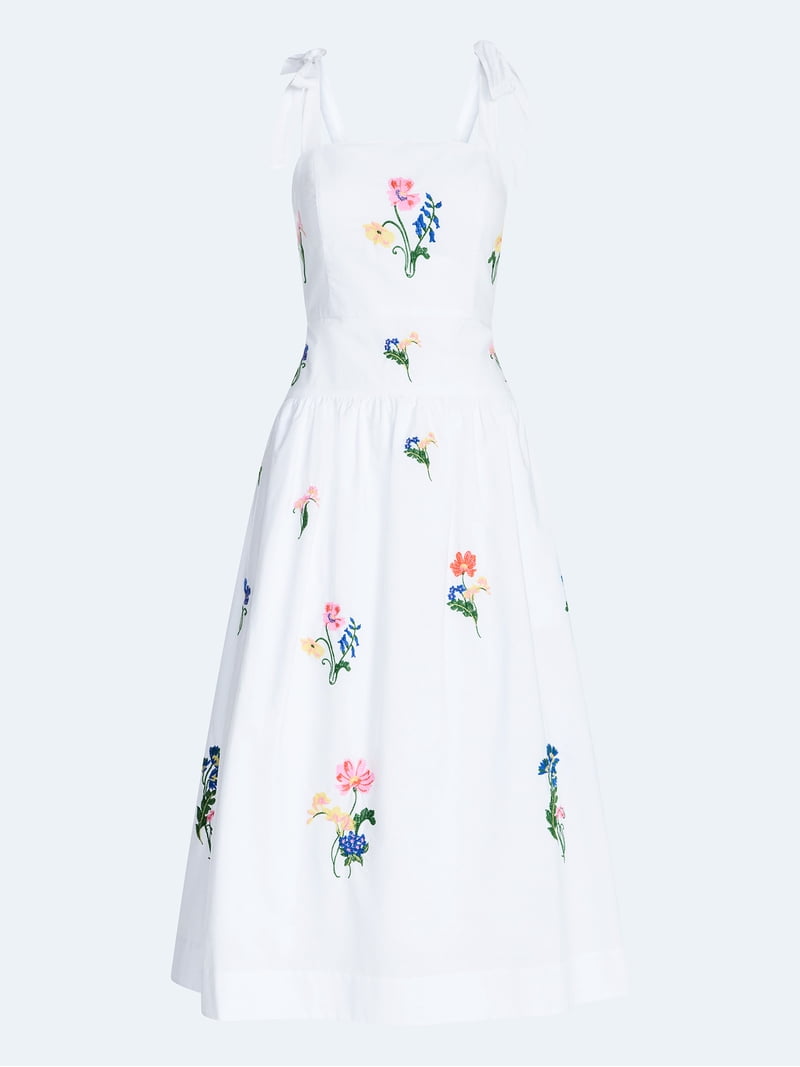 walmart cotton dresses Free Assembly Women's and Women's Plus Embroidered Cotton Sleeveless Maxi Dress, Sizes Xs-4x, Size: Small, White