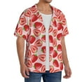 thumbnail image 2 of Yiaed Cute Strawberry Print Mens Casual Wrinkle Free Shirts Short Sleeve Button Down Summer Stretch Dress Shirt-Large, 2 of 5