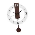 thumbnail image 2 of Reloj de pared acrílico decorativo silencioso sin tictac redondo nórdico colgante reloj hogar Blanco, 2 of 9