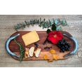 thumbnail image 3 of Mountain Woods Serving Tray with unique Metal Handles | Best Serving for Salads, Pasta and Dips | Decorative Tray - 21.5”x 9" x 2.5”, 3 of 8