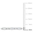 thumbnail image 3 of Created Forever Women's 5/8 Carat T.G.W. Lab Created Diamond Platinum Plated Sterling Silver Semi-Eternity Ring, 3 of 9