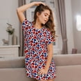 thumbnail image 3 of Lsque Ladybugs Pattern Nightgowns for Women Sleep Shirts Short Sleeve Nightshirt Pullover Nightdress Soft Sleepwear Relaxed Fit Nightdress, 3 of 6