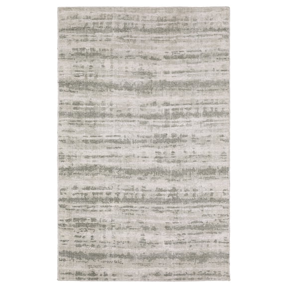 Oriental Weavers Clarke Hand-Made Wool Blend Area Rug - CLA02-6'x 9' - in Beige/Green - Soft Modern Style Area Rug, Hand-Made Wool and Viscose Rugs, Dining, Living Room Rug