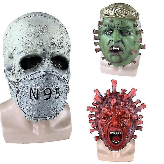 Virus mask Halloween Decor Horror Full Mask Scary Skull Props Cosplay Costume Party Fancy Dress Carnival Easter Day Mask