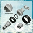 thumbnail image 4 of EGNMCR Pool Accessories 2 Pack Pool Pump Hose Replacement Kit, Swimming Pool Filter Hose Replacement Kit,2 Pool Hoses And 4 Hose Clamps, 59'' Long Hose Adapter Compatible For tube tube, 4 of 5
