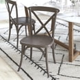 thumbnail image 4 of Emma + Oliver 2-Pack Hand Stained Grey X-Back Chair, 4 of 14