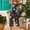 Dark Blue, variant on Women's Patriotic Bib Overalls With Stars And Stripes Print Featuring Vintage Distressed Look Loose Wide Leg Jumpsuit White S