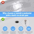 thumbnail image 6 of HUAXRON 23" Height Laundry Pedestal for Washer and Dryer, Universal Fit, Four Corner Bearing Capacity 700lb Max, Metal Washing Machine Base Stand for Dryer Base Platform Heavy Duty (1 Pack), 6 of 10