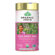 ORGANIC INDIA Tulsi Sweet Rose Loose Leaf Herbal Tea 3.5oz
