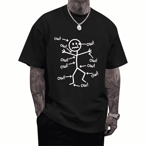 Funny Ow Ow Ow Chronic Awareness T-Shirt Crew Neck Short Sleeve Unisex T Shirt