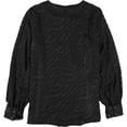 thumbnail image 2 of Alfani Womens Animal Print Pullover Blouse black M, 2 of 2