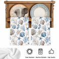 thumbnail image 5 of Coastal Seashells Kitchen Towels Set of 3, Nautical Beach Ocean Creatures Leaves Absorbent Dish Towels for Kitchen, Microfiber Hand Towel, Quick Drying Tea Towel for Cleaning Decorative Dishcloths, 5 of 7