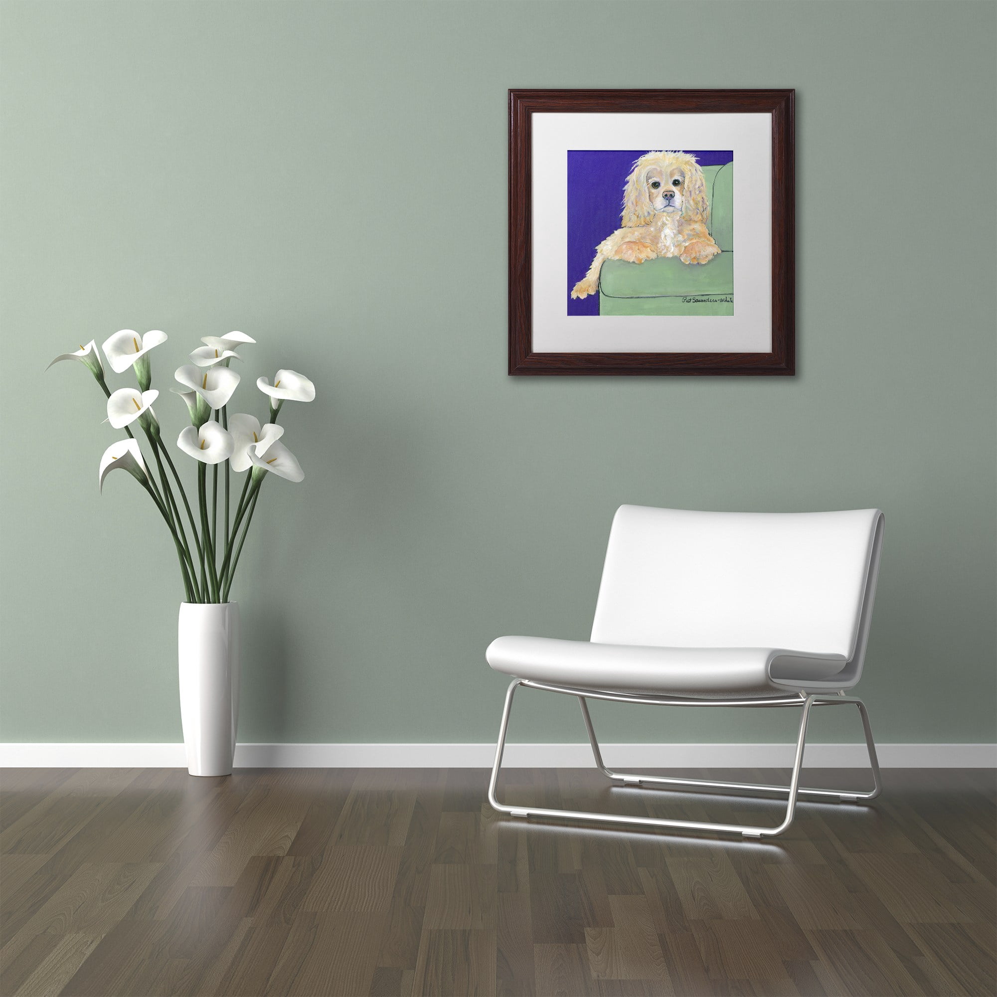 Trademark Fine Art "Betty Boop" Canvas Art by Pat Saunders-White, White Matte, Wood Frame
