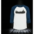 thumbnail image 2 of Shop4Ever Men's Forest Trees Nature Mountains Wildlife Raglan Baseball Shirt XXX-LargeWhite/Kelly, 2 of 4