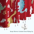 thumbnail image 6 of Red Cartoon Dinosaurs Arrows Pattern Shower Curtain 84"x72" ,Bathroom Decorative Shower Curtains Set with 12 Hooks,Modern Waterproof Washable Shower Curtain, 6 of 6