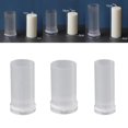 thumbnail image 1 of para de Poste de 3 Pieza Fabricación de s con Costilla Cilíndrica Fabricación de Bricolaje BLESIY molde para hacer velas, 1 of 8