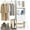 White, variant on iSunirm 5FT Walk-in Closet System with Drawers & Doors, 60'' Wooden Wardrobe Closet with Hanging Rod, Heavy Duty Closet Organizer Garment Rack for Bedroom/Closet, 60"L x 80"H x 15"W, Black