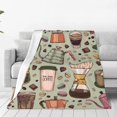 thumbnail image 1 of Balery Coffee Makers Macaroons Chocolate Manta de Felpa Suave y Acogedora – Cobija de Franela Aterciopelada para Cama, Lavable y Cálida para Sofá, Mascotas, Transpirable-80"x60", 1 of 7