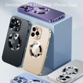 thumbnail image 2 of Double-sided magnetic phone case,360° Anti Peep Adsorption Metal Bumper-Tempered Glass, 2 of 7