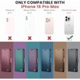 thumbnail image 2 of Funda tipo cartera para iPhone 16 Pro Max con tarjetero, función atril, bloqueo RFID, cierre magnético, protección a prueba de golpes, de piel sintética, con tapa tipo cartera para iPhone 16 Pro Max, 2 of 7