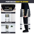 thumbnail image 3 of Soges Telescopic Ladder, 16.5 FT Aluminum Extension Ladder with Non-Slip Feet, Portable Telescoping Ladder, Multi-Purpose Collapsible Ladder for Homework, 330lb Capacity, 3 of 7