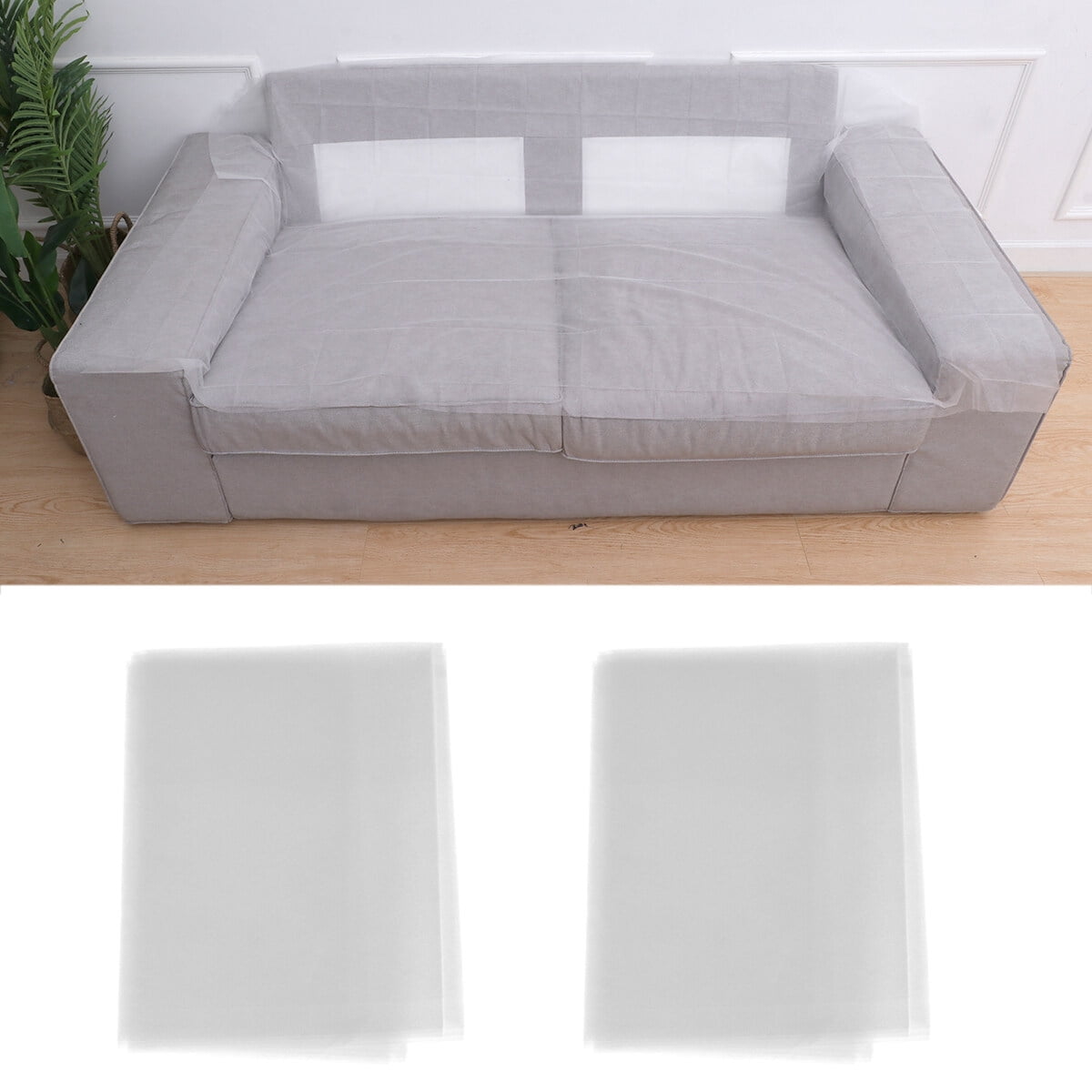 Masteelf 2pcs Bed Sheet Disposable Single Non-woven Fabrics Professional Comfortable for Travel Use (White)