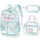 thumbnail image 1 of Mochila transparente Fimibuke para niñas con lonchera y estuche para lápices, 1 of 9