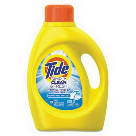 Procter Gamble Laundry Detergent - Procter & Gamble Tide Simply Clean and Fresh Laundry Detergent Blue, 100 oz. Bottle, Floral, Liquid | 4/Case