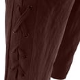 thumbnail image 6 of VBTAPA 3 Pcs Men's Renaissance Costume Halloween Medieval Pirate Shirt Pant Belt Outfit Set Viking Costume Sets Brown L, 6 of 9