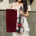 thumbnail image 3 of ELAYARD Dark Red Fabric Violin Bag with Plush Lining Scratch Resistant Cover for Carrying and Storage, 3 of 6