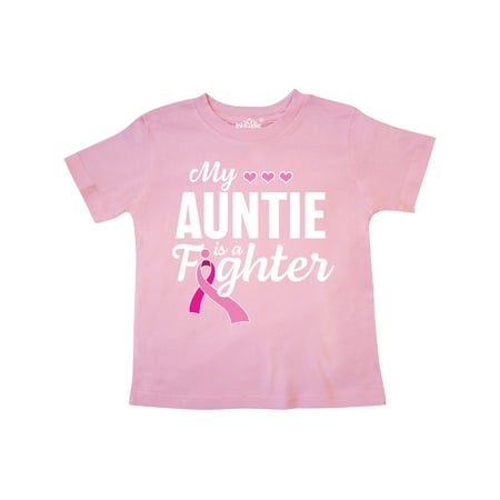 

Inktastic Breast Cancer Awareness My Auntie is a Fighter Gift Toddler Boy or Toddler Girl T-Shirt