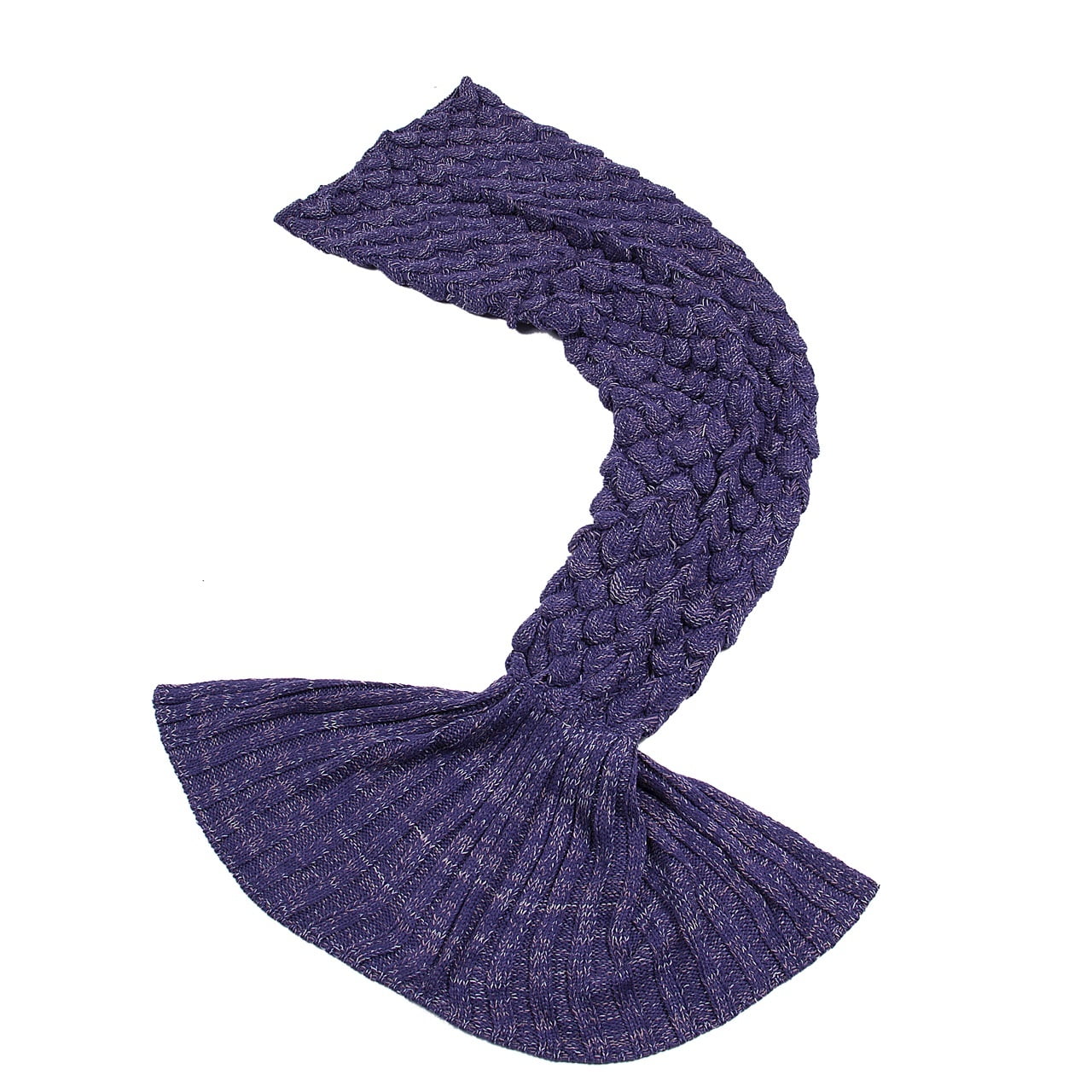 New Mermaid Tail Handmade Crocheted Cocoon Quilt Knit Soft Warm Lapghan Blanket 