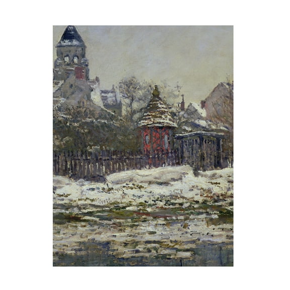 Trademark Art "The Church at Vetheuil 1879" Canvas Art by Claude Monet