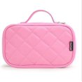 thumbnail image 3 of Bolsa de maquillaje, bolsa de cosméticos 20 * 12 * 8 cm Doble capa con espejo para mujer Rosa, 3 of 4