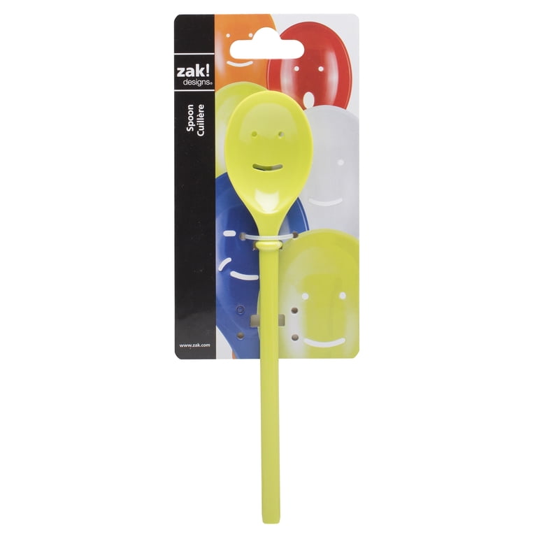 Zak Designs 0204-0510 9 in. Kiwi Green Happy Face Spoon, Pack