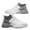 Grey, variant on XIMIN Mens Sneakers High Top Mesh Shoes with Gradient Design Athletic Walking Running Lightweight Breathable Sports Shoes Lace Up Fashion Casual Shoes (9, Grey)